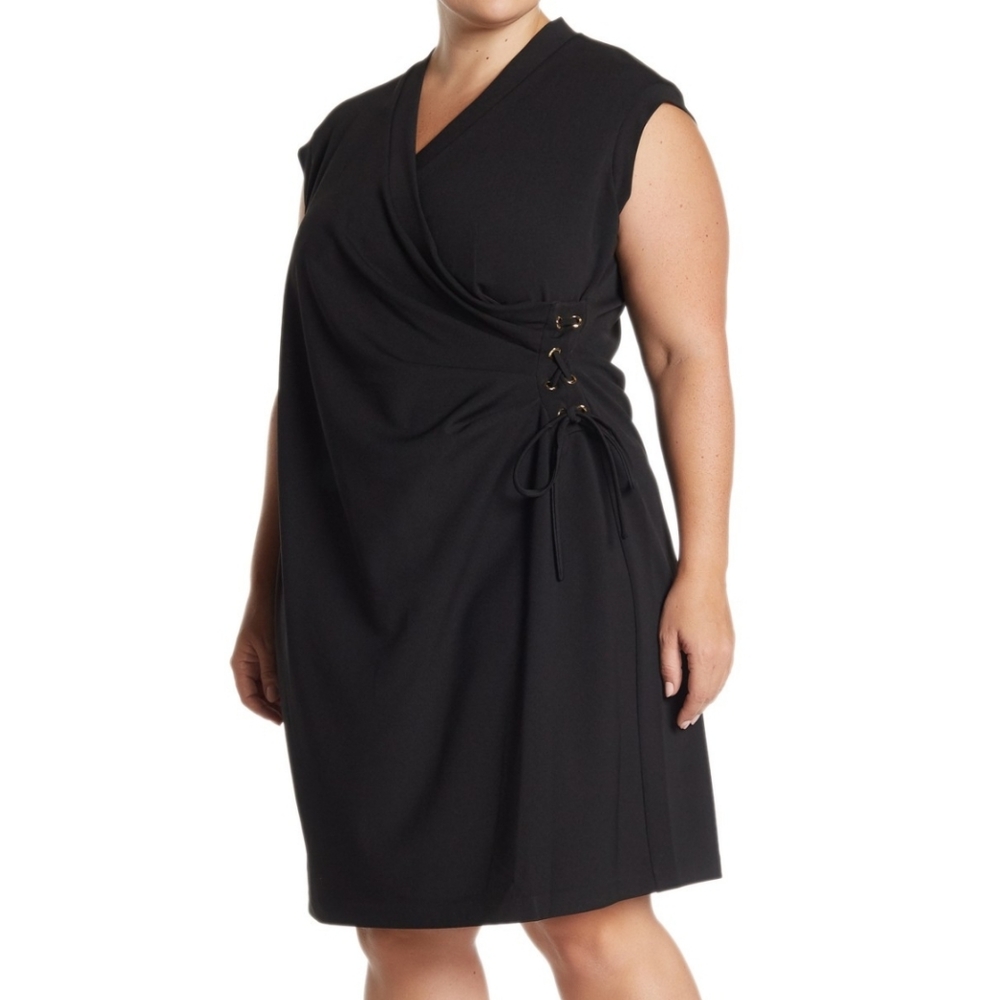 ⚜️Anne Klein Cap Sleeve Lace-Up Dress